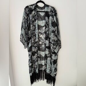 ASOS Floral Fringe Kimono